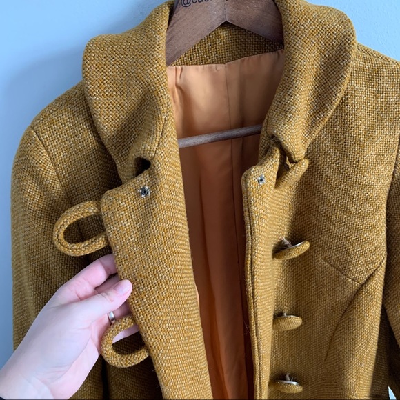 Vintage | Unbranded Women’s Tweed Mustard Jacket - Picture 8 of 10